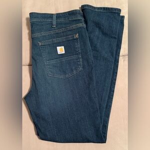 Carhartt Women's Jeans Size 14 Dark Blue Denim Slim Fit